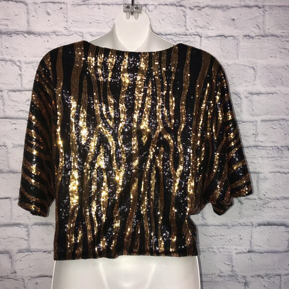 Sans Souci Gold Beaded Blouse - Picture 3 of 6